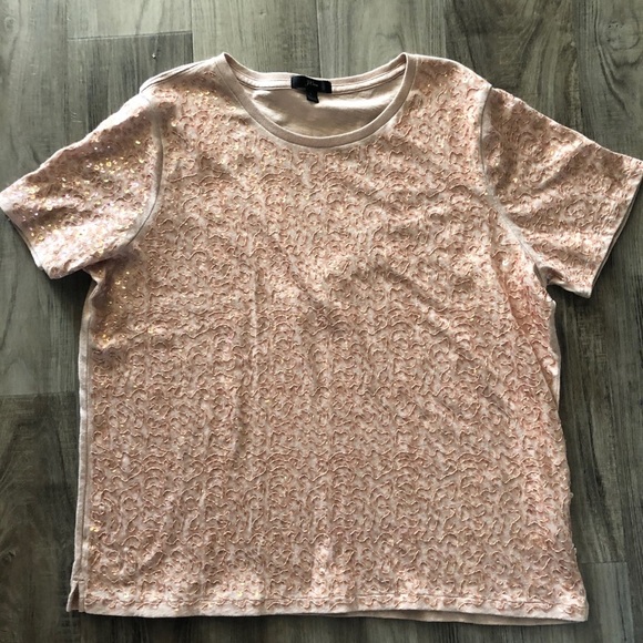J.Crew sequins tee size large - Picture 2 of 6
